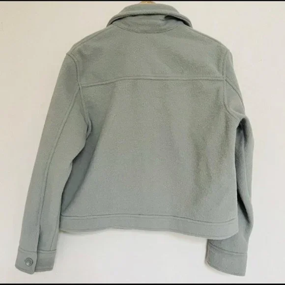 NEW Anthro JOIE Sz L flannel green jacket shacket shirt - Picture 4 of 6